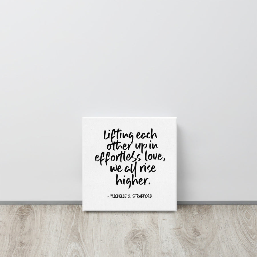 Lifting Each Other Poem Canvas