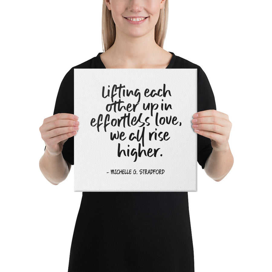 Lifting Each Other Poem Canvas