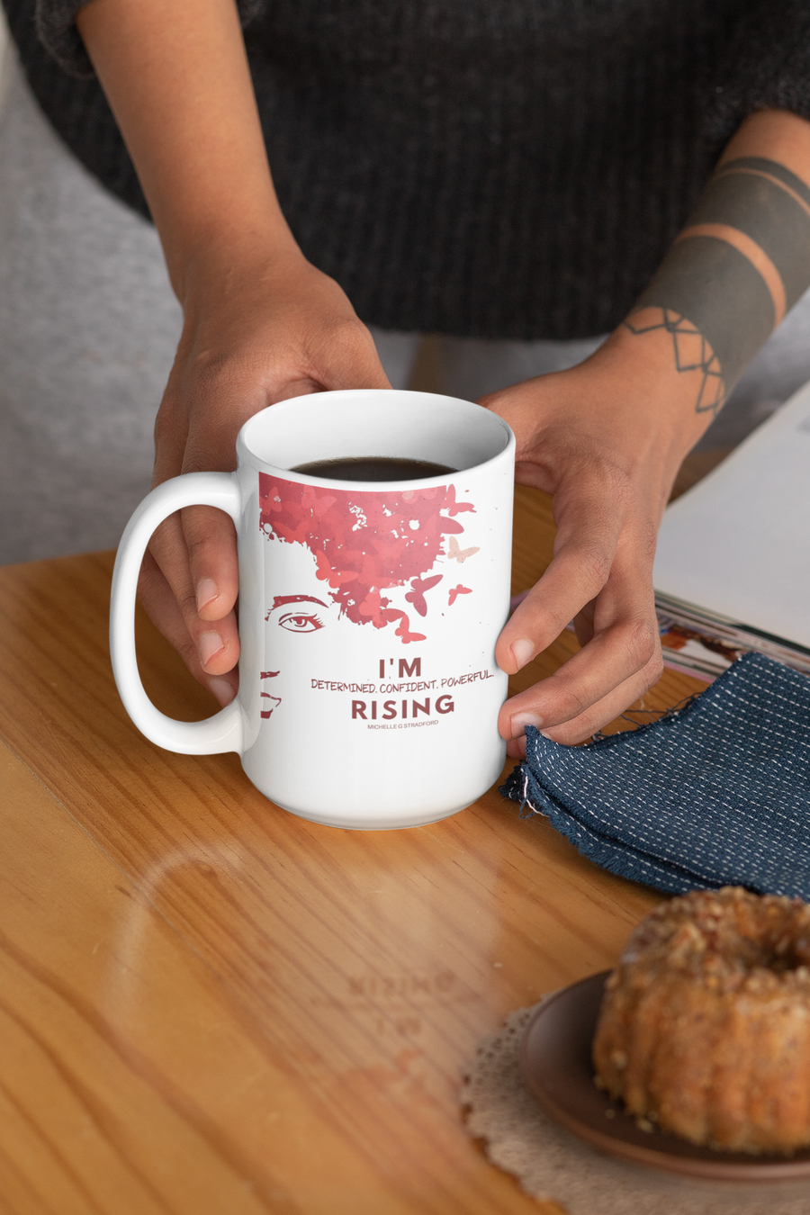 I'm Rising Poetry Book Mug 15 oz -17.99